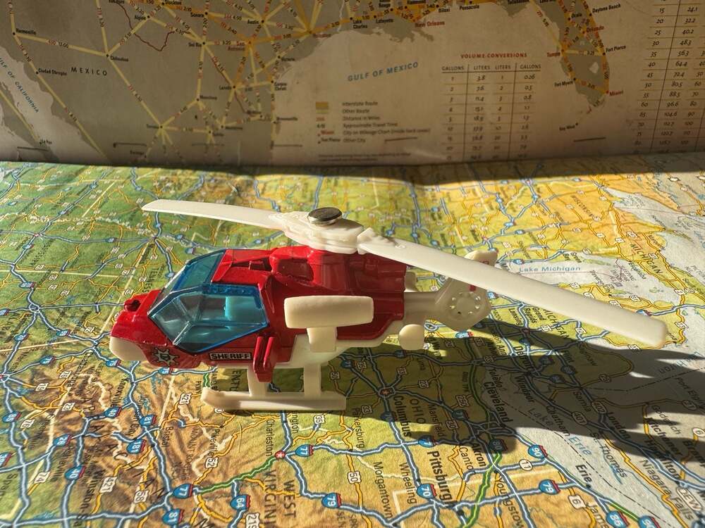 VINTAGE 1985 Matchbox MB46 Sheriff Air 1 Mission Helicopter